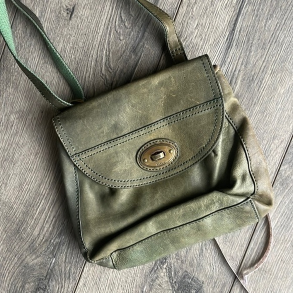 Fossil bag Green leather shoulder bag